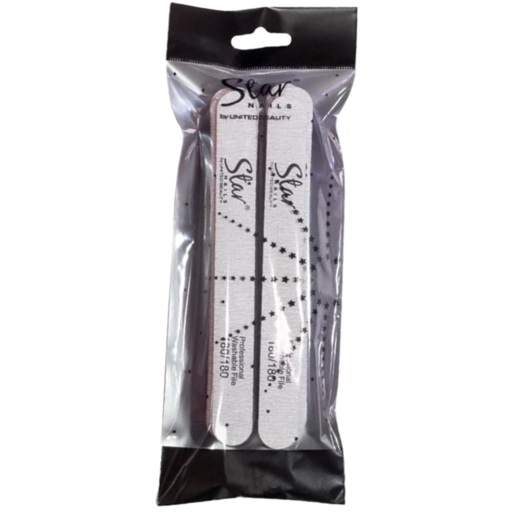 Star Nails Foam Straight Nail Files Zebra 180/180 6 Pack