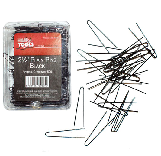Hair Tools Plain Pins Black 2.5 Inch 500 Pack