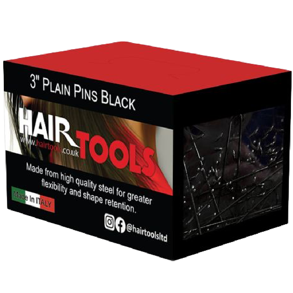 Hair Tools Plain Pins Black 3 Inch 500 Pack