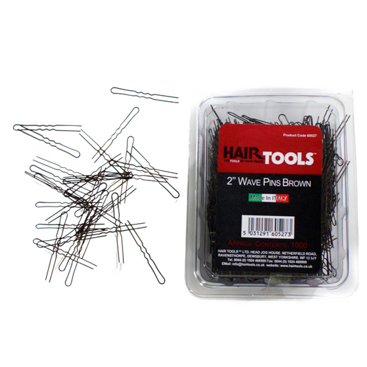 Hair Tools Waved Pins Brown 2 Inch 1000 Pack