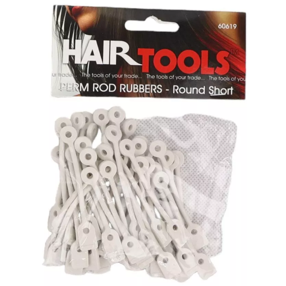 Hair Tools Round Rubber Flips Short 50 Pack