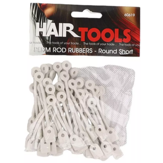 Hair Tools Round Rubber Flips Short 50 Pack