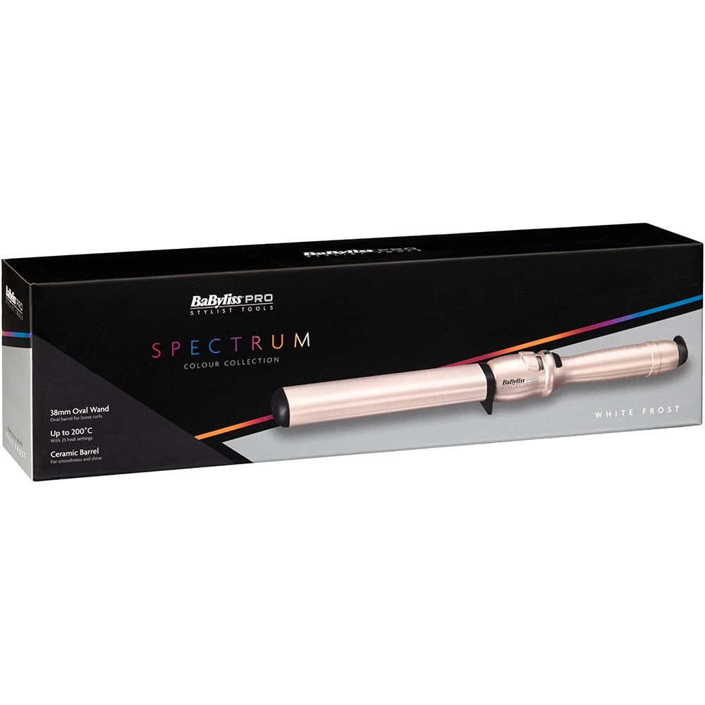 Babyliss Pro Spectrum Oval Wand 38mm White Frost