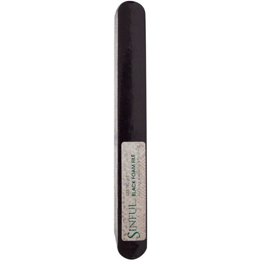 Sinful Nails Black Foam Nail Files 100/180 Straight 5 Pack