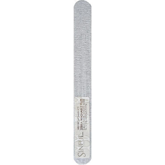 Sinful Nails Zebra Nail File Straight 180/180 5 Pack
