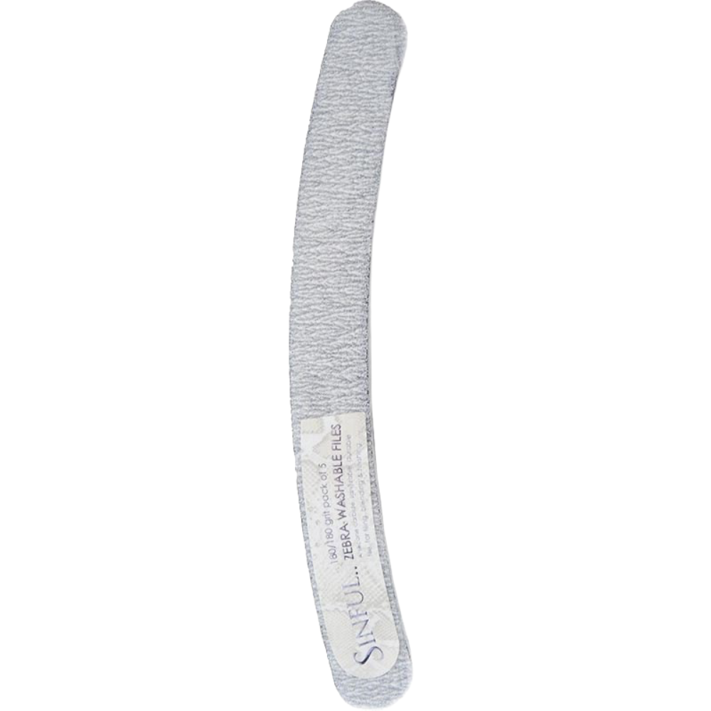 Sinful Nails Zebra Nail File Curve 180/180 5 Pack