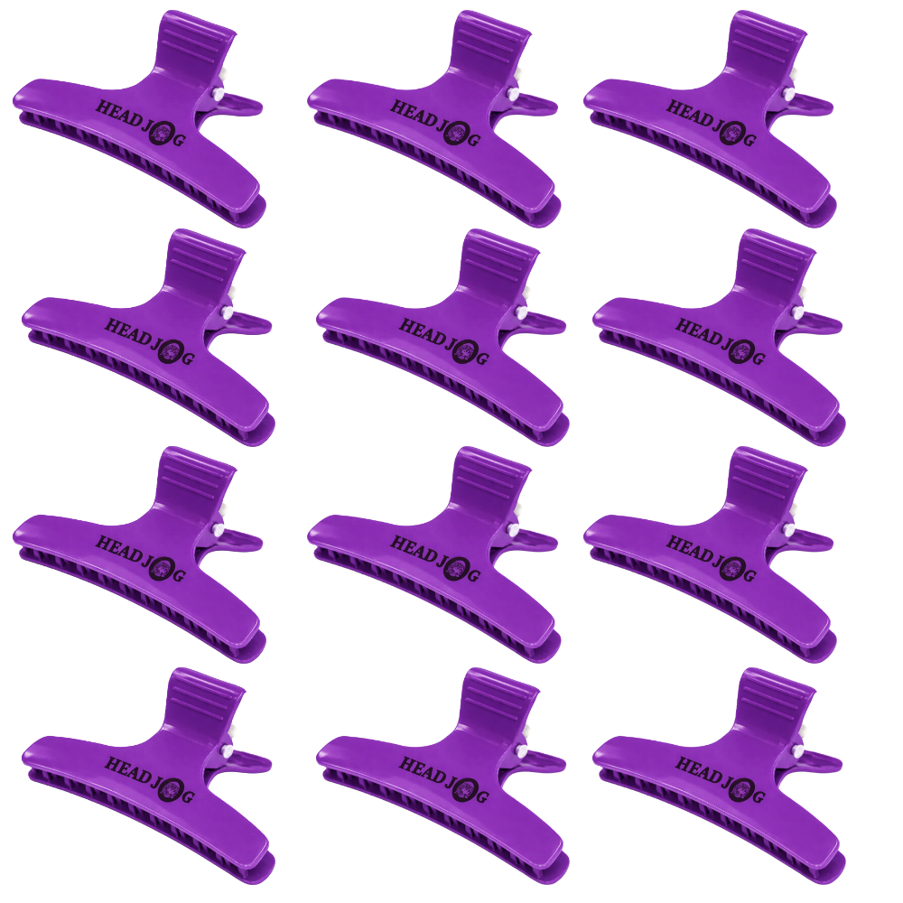 Head Jog Butterfly Clamps Large Purple 12 Pack