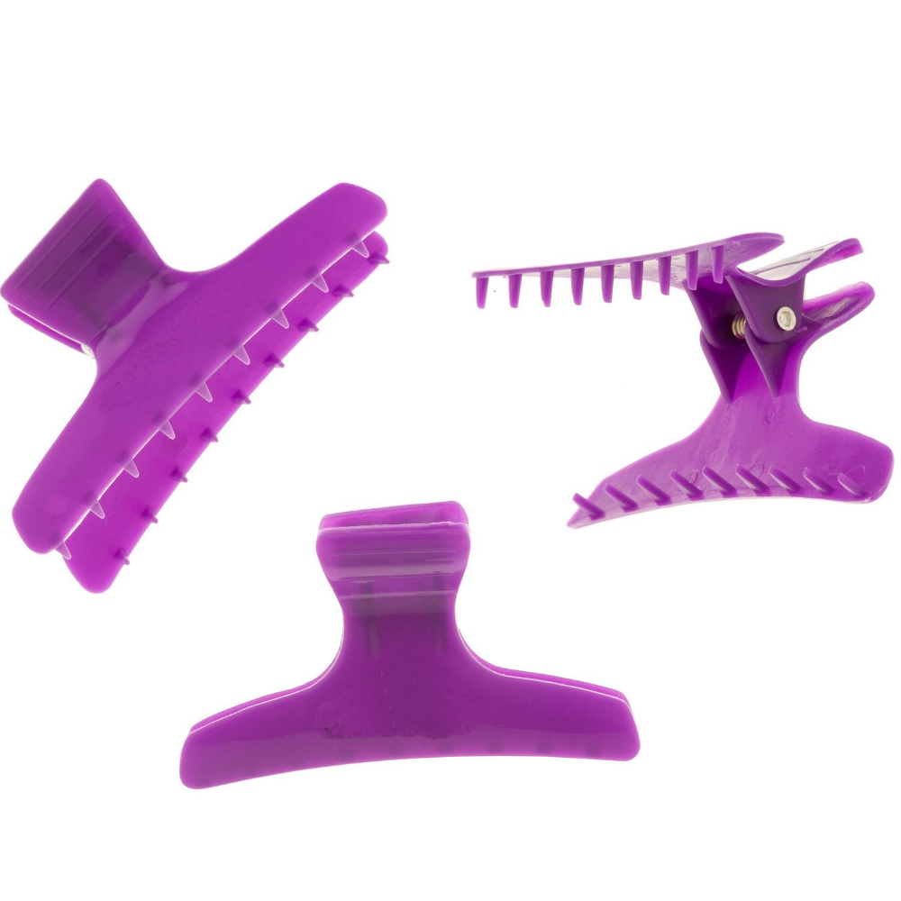 Head Jog Butterfly Clamps Large Purple 12 Pack