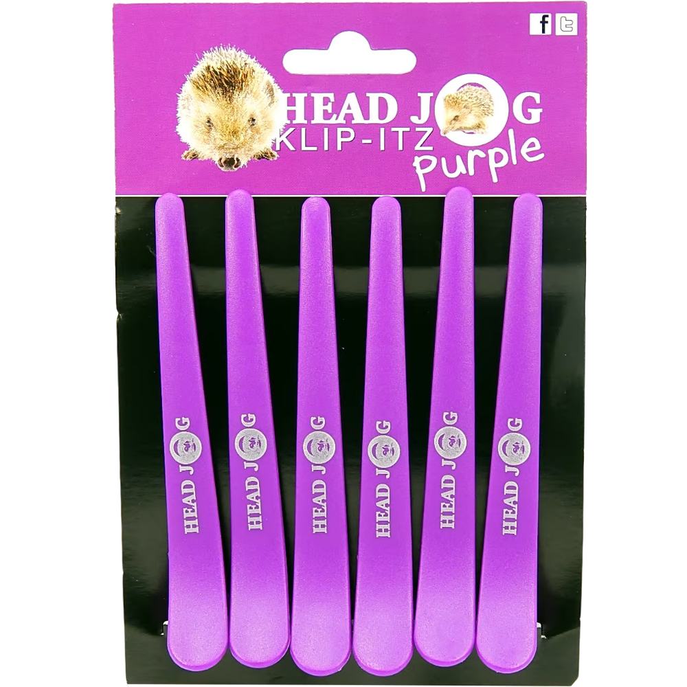 Head Jog Klip Itz Purple 6 Pack