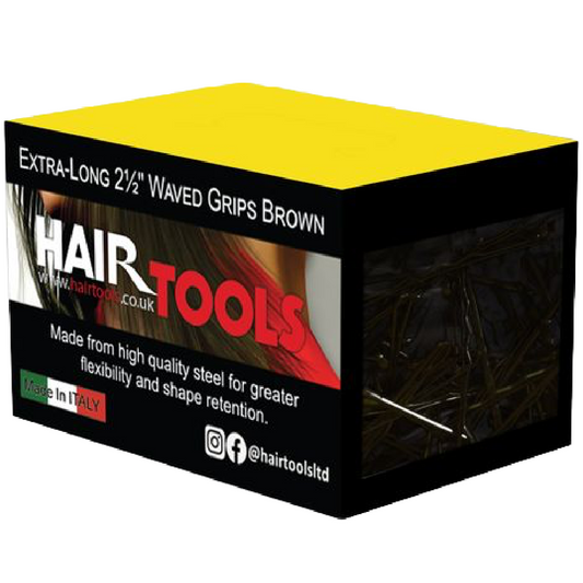 Hair Tools Waved Grips Brown 2.5 Inch 500 Pack