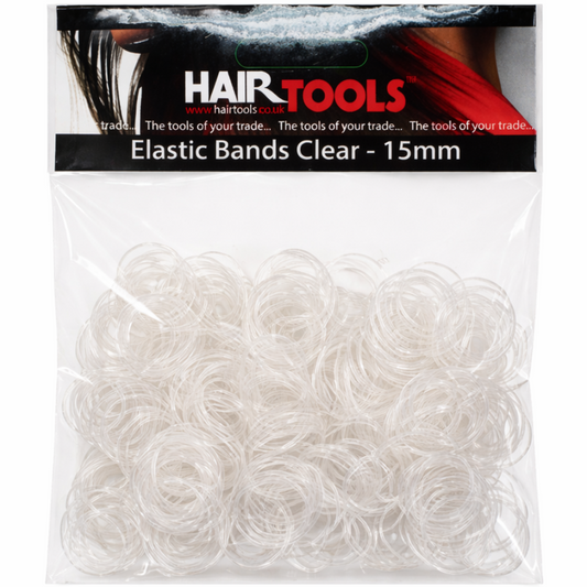 Hair Tools Elastic Bands Clear 15mm 300 x 15mm