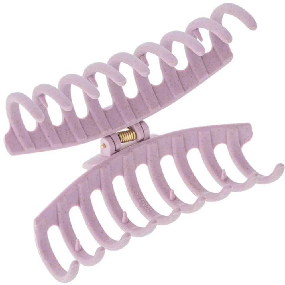 Head Jog Straw Claw Hair Clip Pink