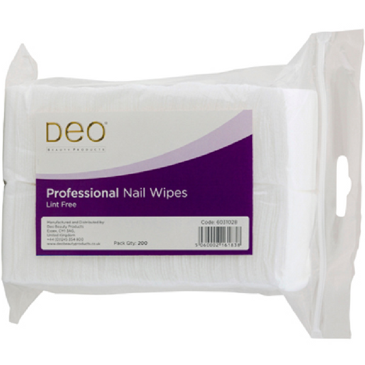 Deo Nail Wipes Lint Free 200 Pack