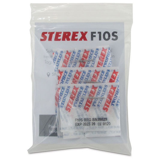 Sterex Stainless Steel Two Piece Needle F10S 10 Pack