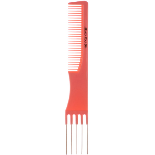 Head Jog Lift Comb With Metal Pins 204 Pink