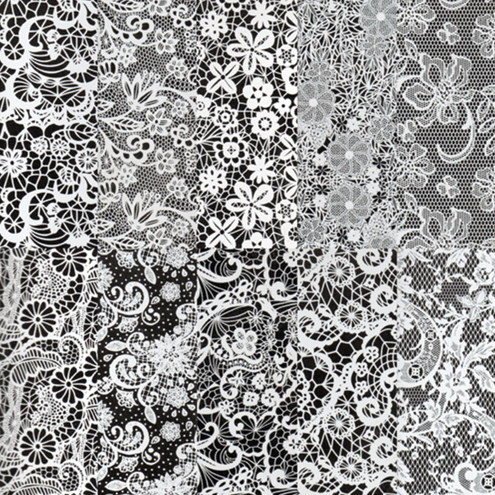 Halo Create Nail Foils White Lace 10 Pack