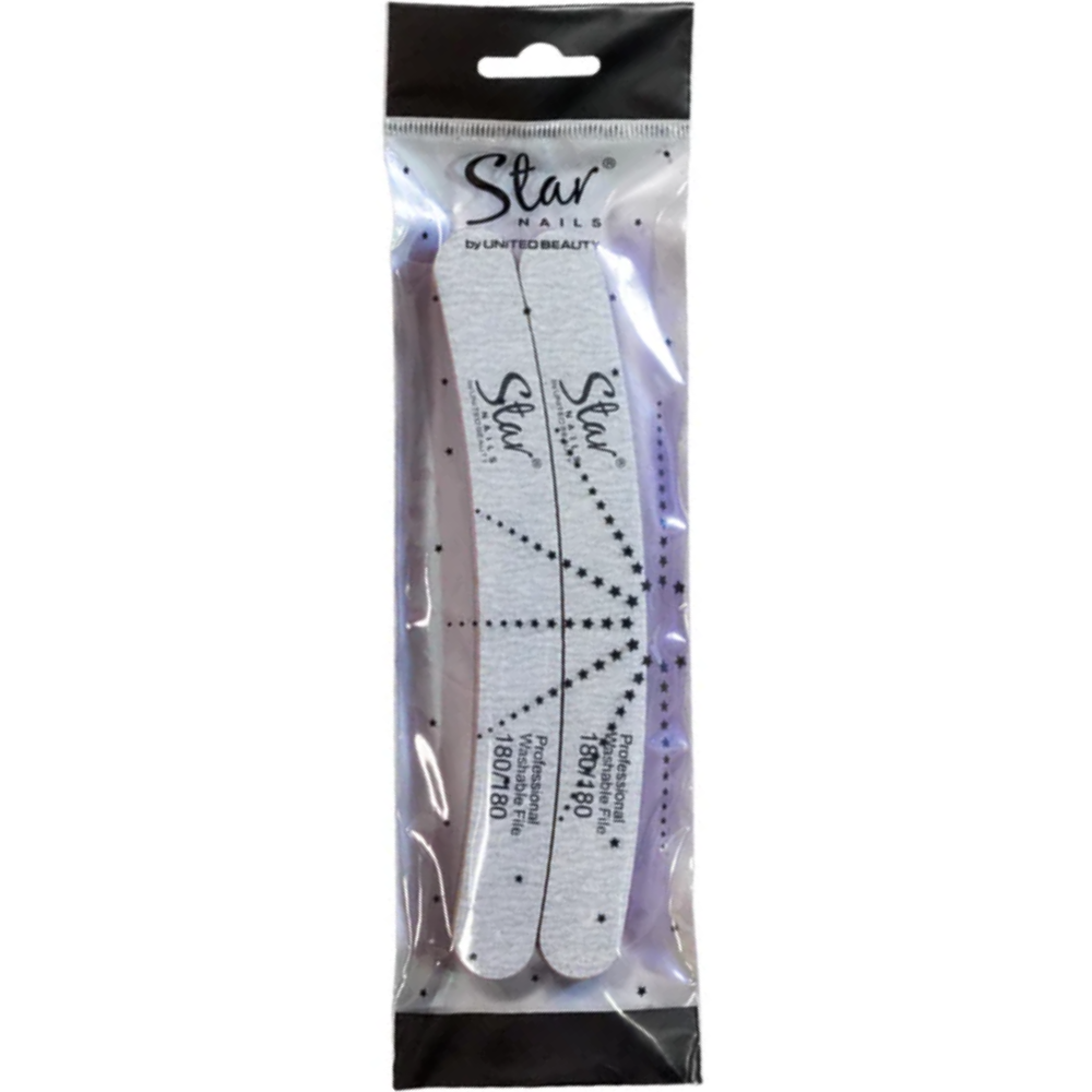 Star Nails Boomerang Nail Files Zebra 180/180 12 Pack