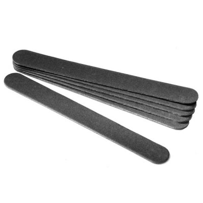Star Nails Narrow Wood Nail Files Black 12 Pack