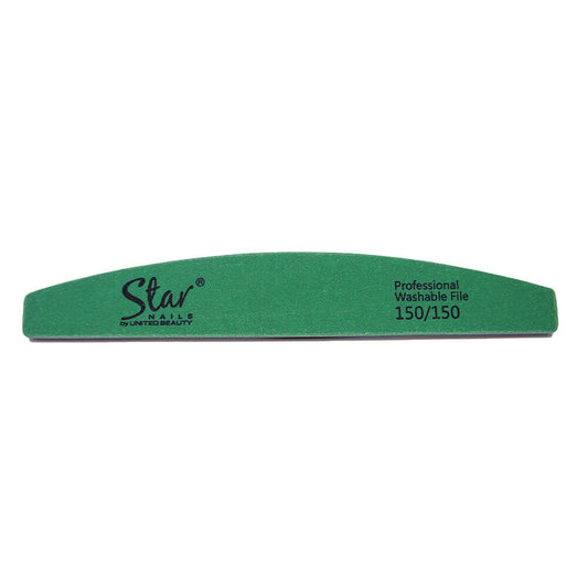 Star Nails Premium Half Moon Nail Files Green 150/150 Grit 4 Pack