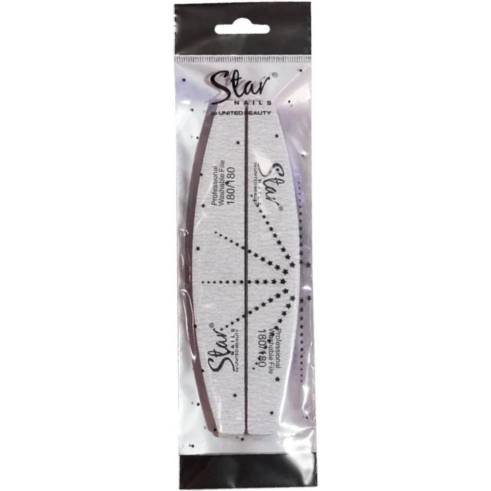 Star Nails Half Moon Nail Files Zebra 180/180 12 Pack