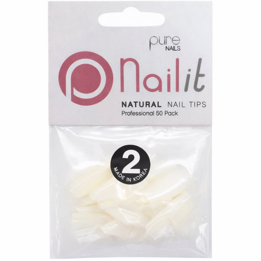 Halo Nailit Natural Nail Tips Size 2 50 Pack