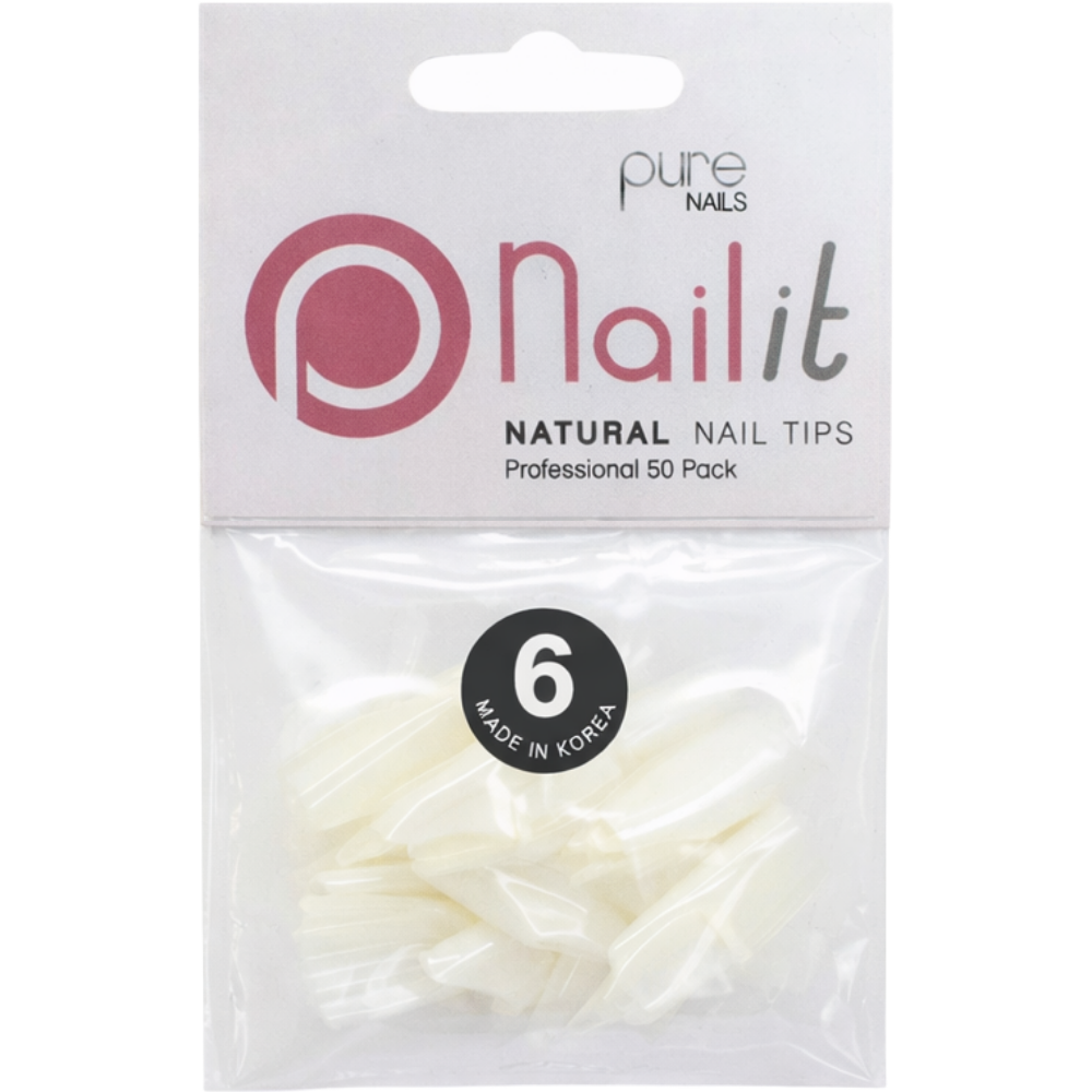 Halo Nailit Natural Nail Tips Size 6 50 Pack
