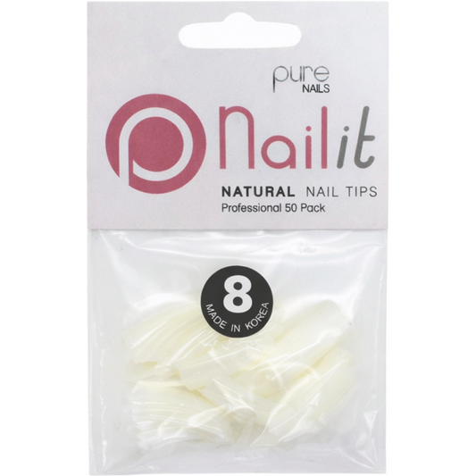Halo Nailit Natural Nail Tips Size 8 50 Pack