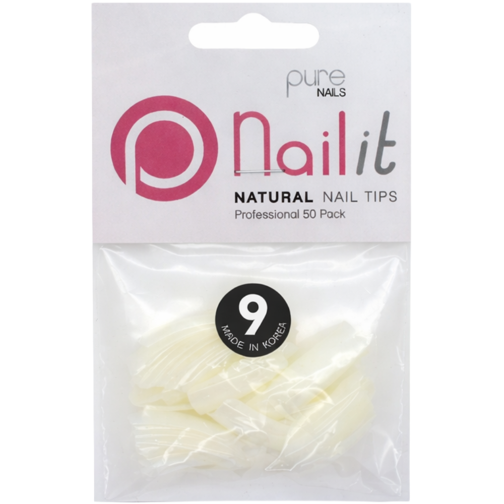 Halo Nailit Natural Nail Tips Size 9 50 Pack