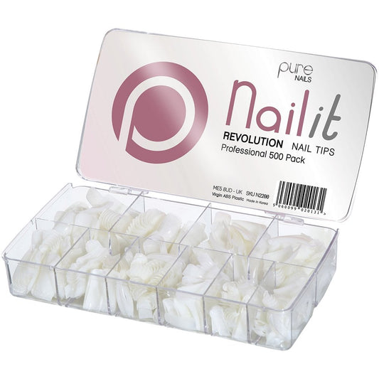 Halo Nailit Natural Nail Tips Mixed 500 Pack