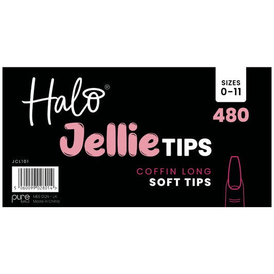 Halo Jellie Tip Coffin Long Sizes 0-11 480 Pack