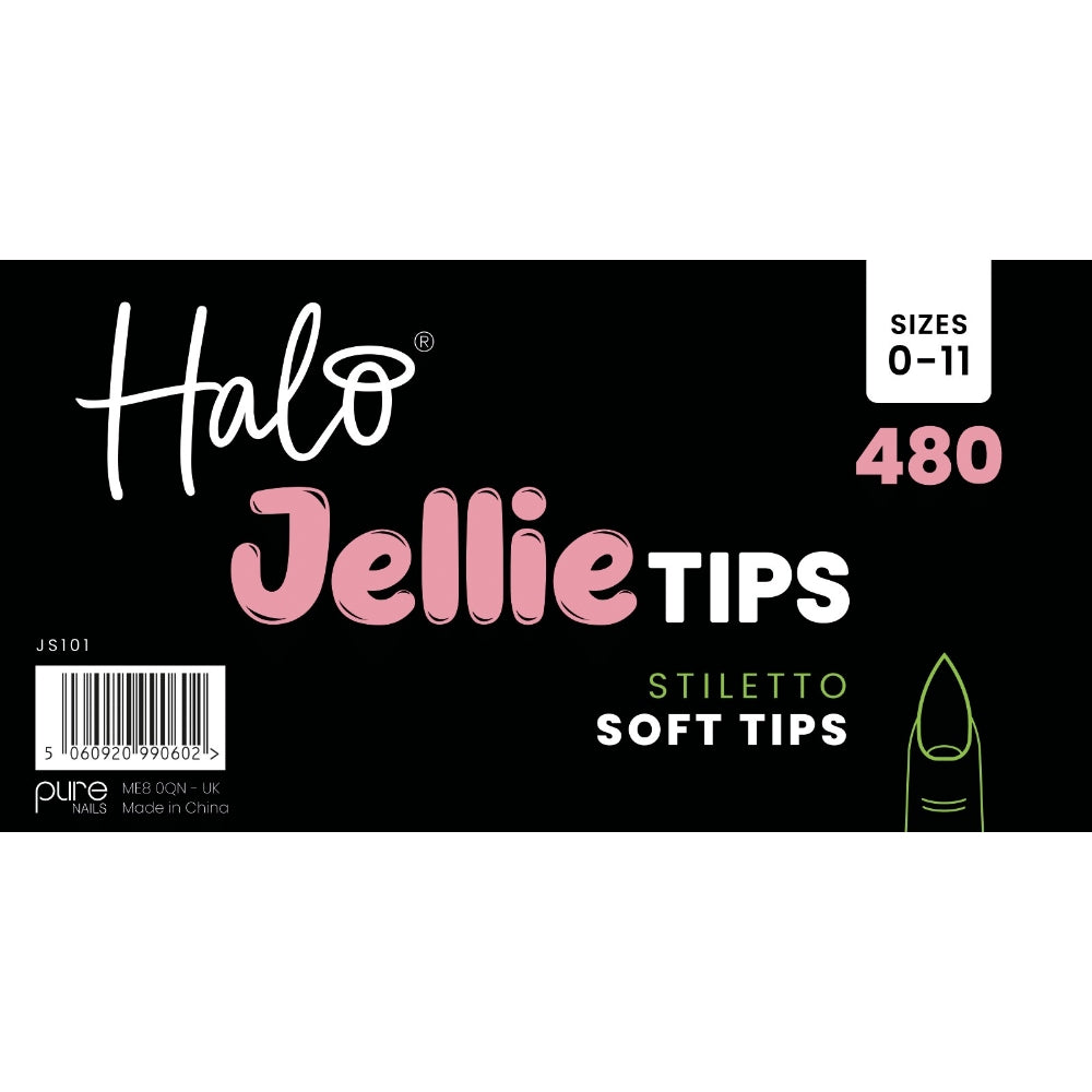 Halo Jellie Tip Stiletto Sizes 0-11 480 Pack