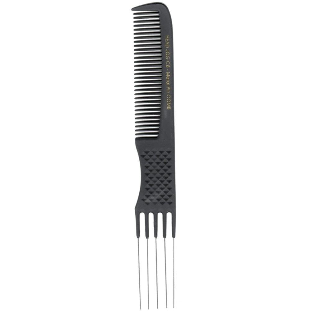 Head Jog Metal Pin Carbon Comb C8