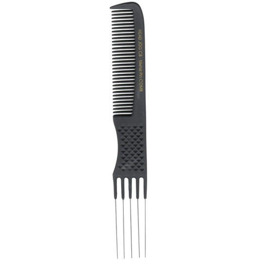 Head Jog Metal Pin Carbon Comb C8