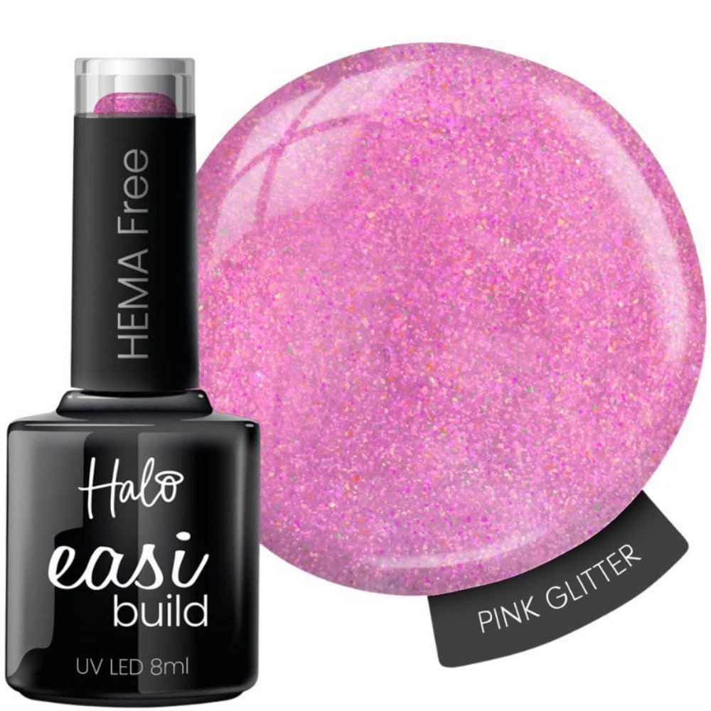 Halo EasiBuild Pink Glitter 8ml