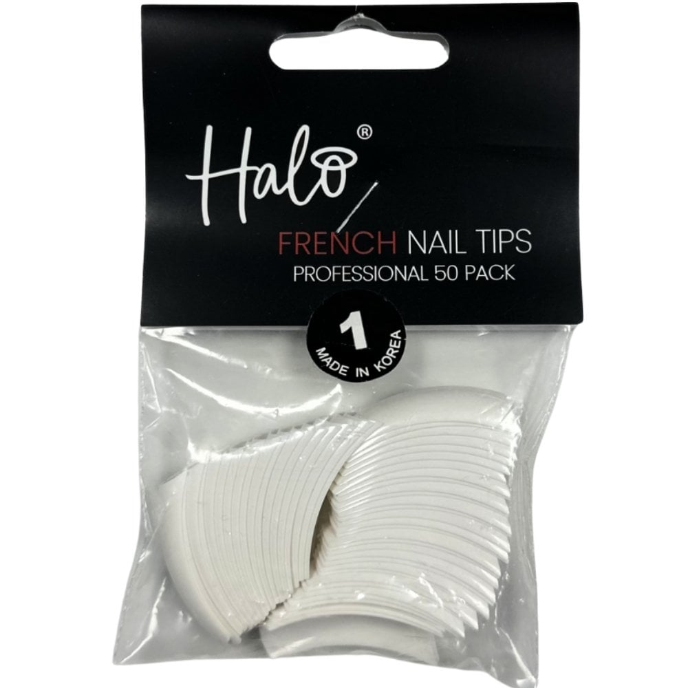 Halo Pure French Tips Size 1 50 Pack
