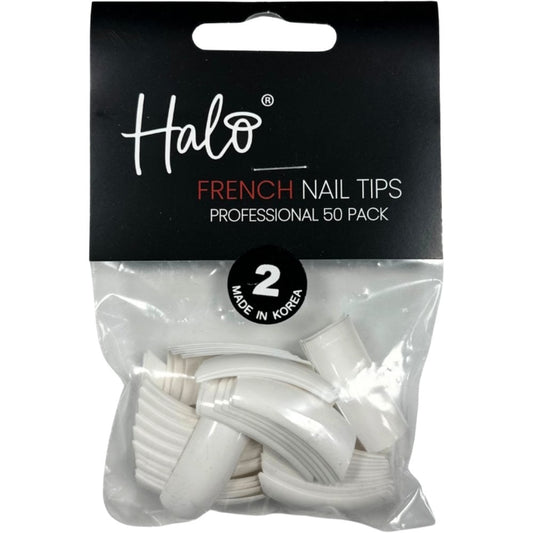 Halo Pure French Tips Size 2 50 Pack