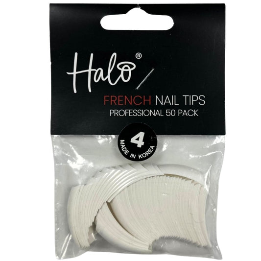 Halo Pure French Tips Size 4 50 Pack
