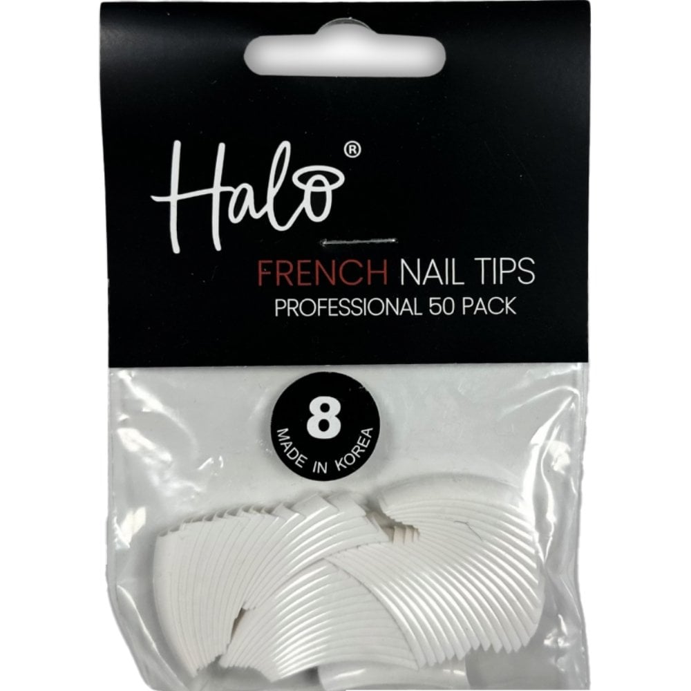 Halo Pure French Tips Size 8 50 Pack
