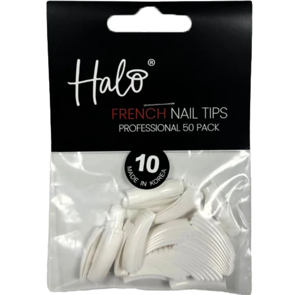 Halo Pure French Tips Size 10 50 Pack