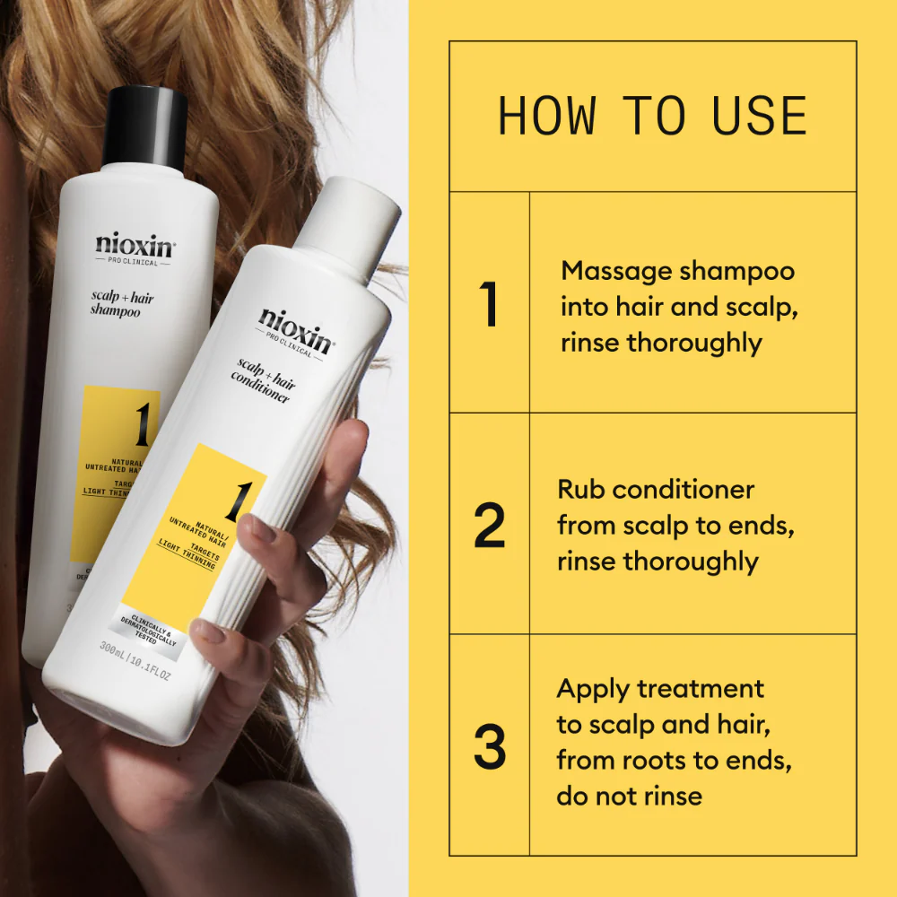 Nioxin System 1 Scalp Treatment Natural Hair With Light Thinning 100ml