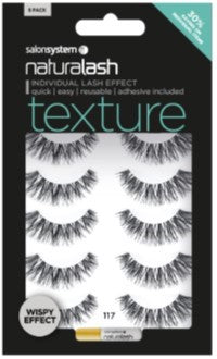 Salon System Naturalash Strip Lashes 117 Black 5 Pack