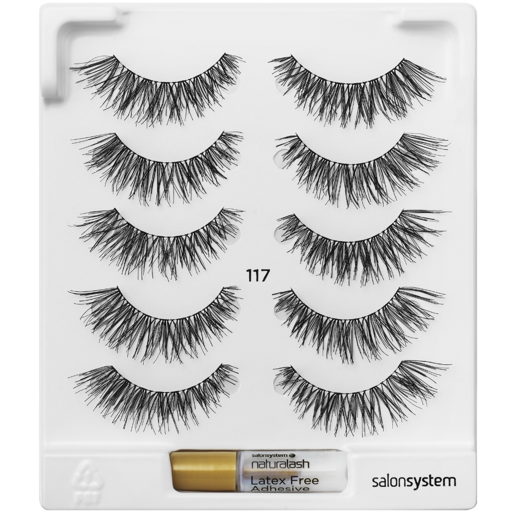 Salon System Naturalash Strip Lashes 117 Black 5 Pack