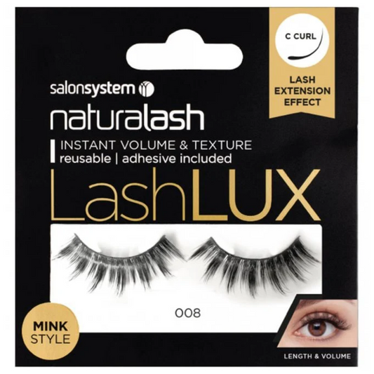 Salon System Naturalash Lash Lux Mink Style Strip Lashes 008 Black