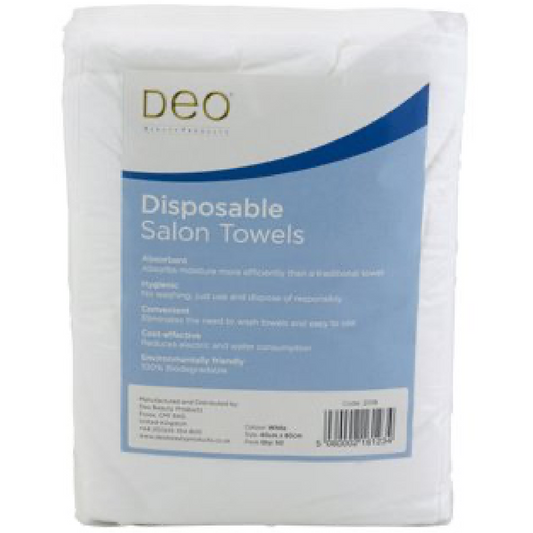 Deo Disposable Salon Towels White 50 Pack