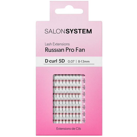 Salon System Pro Fan D-Curl 5D Lash Extensions Black 8-13mm