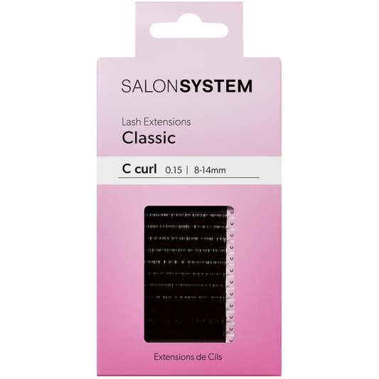 Salon System Classic C-Curl 0.15 Lash Extensions 8-14mm Black