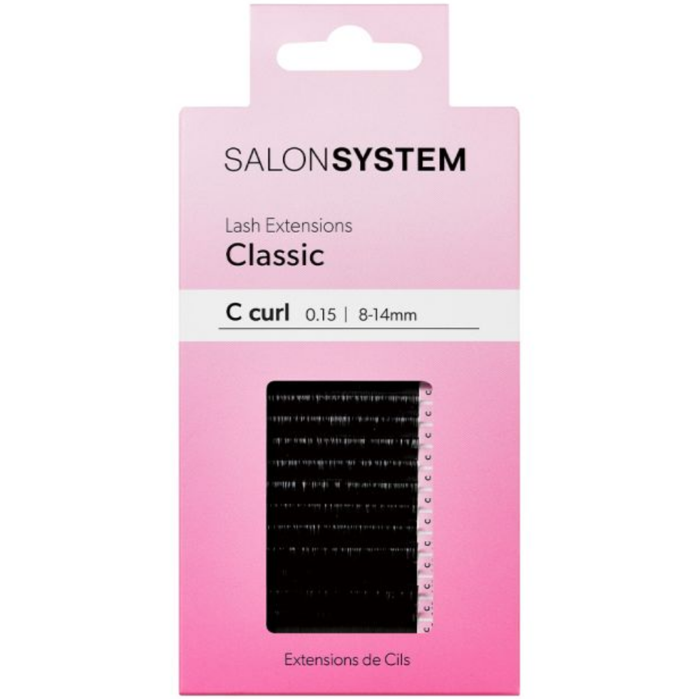 Salon System Classic C-Curl 0.15 Lash Extensions 8-14mm Black