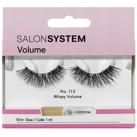 Salon System Naturalash Wispy Volume Strip Lashes Black 113