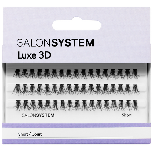 Salon System Individual 3D Luxe Lashes Short Black
