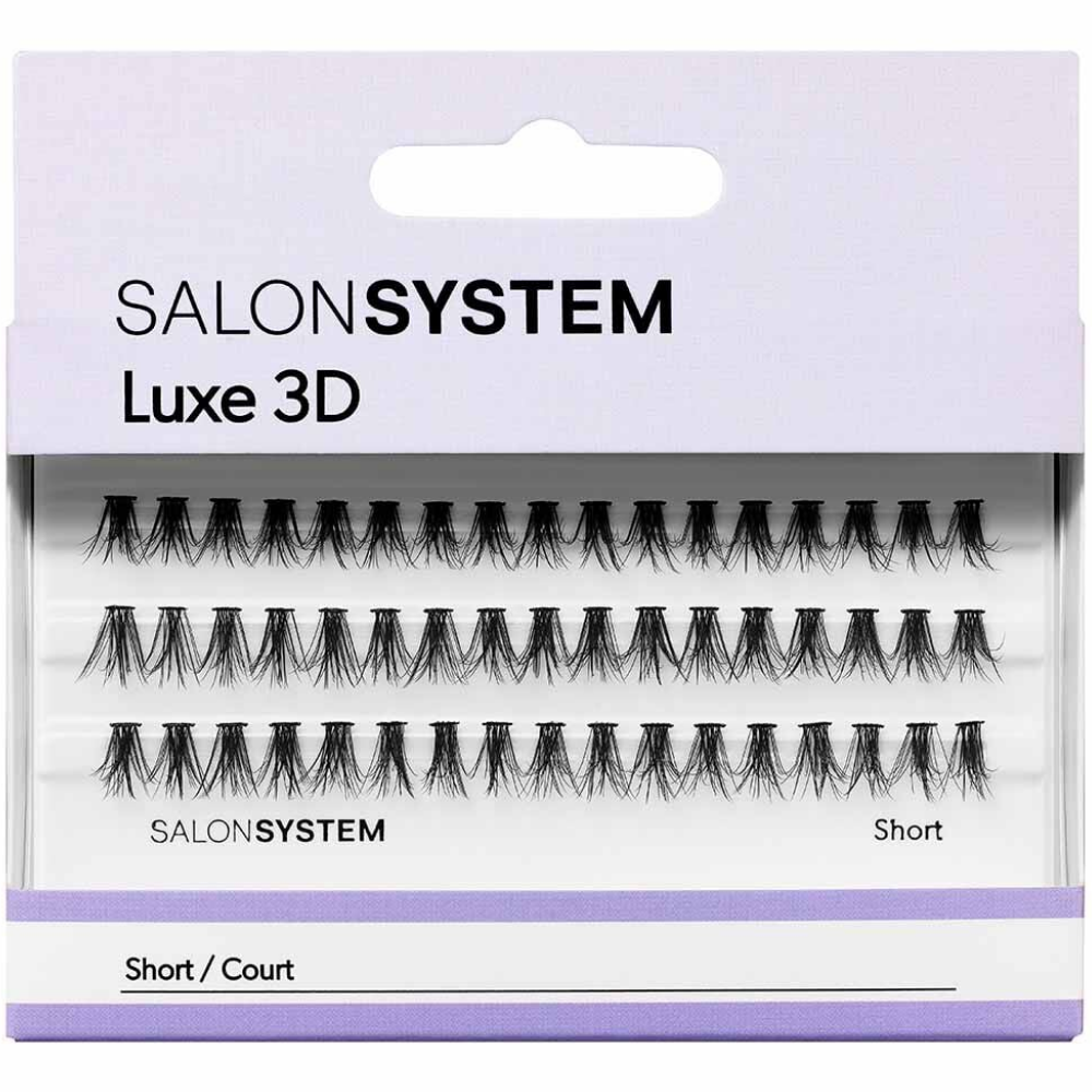Salon System Individual 3D Luxe Lashes Short Black